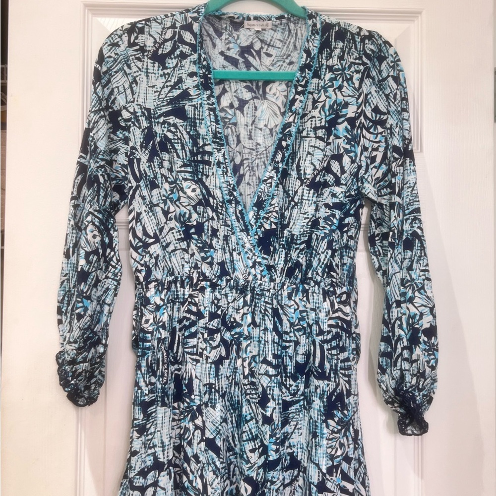 Poupette St. Bart Divine & Rare Abstract Maxi Dress Size Medium Huge Savings!!!